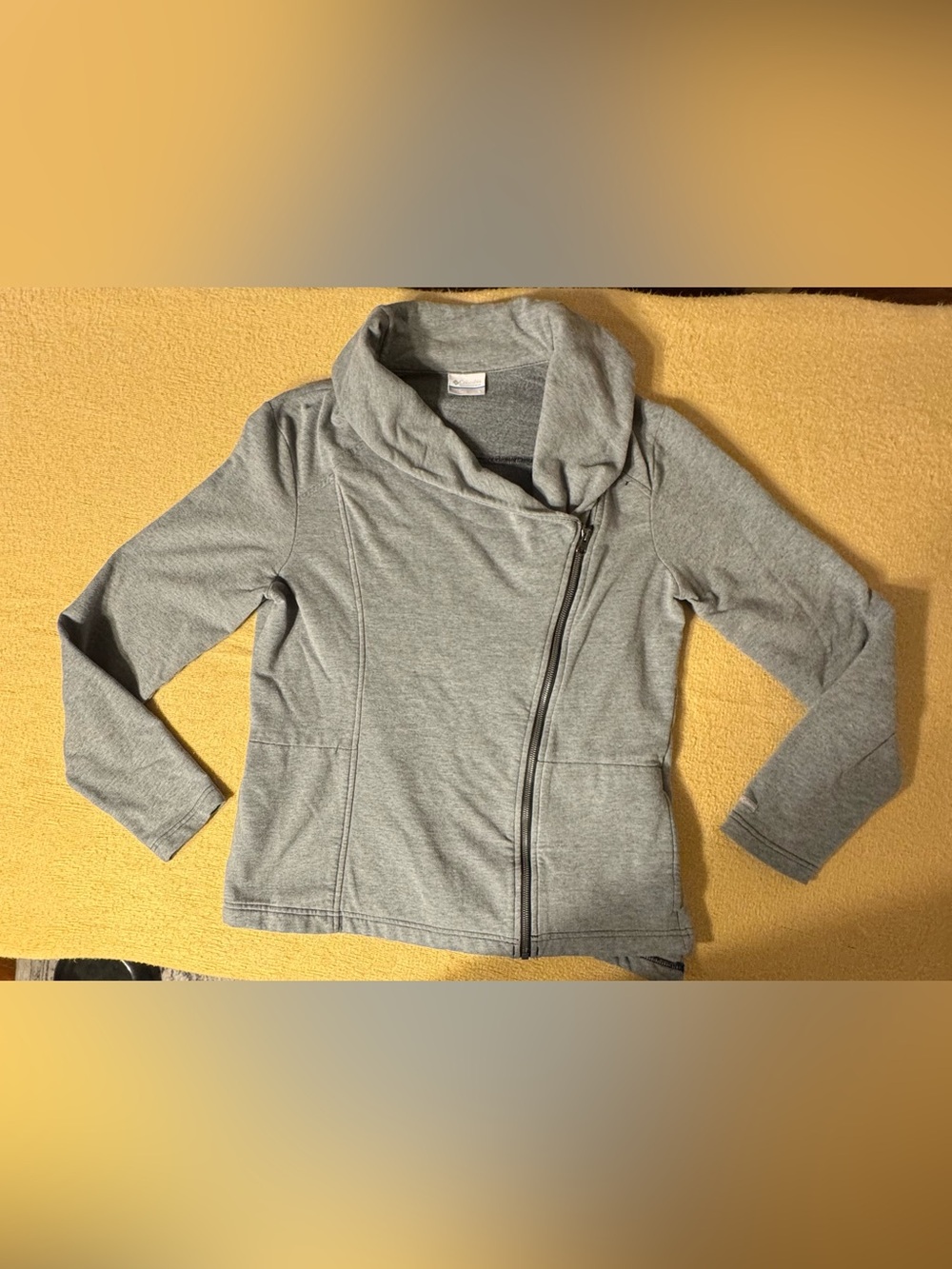 Columbia Women’s Gray Asymmetrical Zip Bomber Jacket